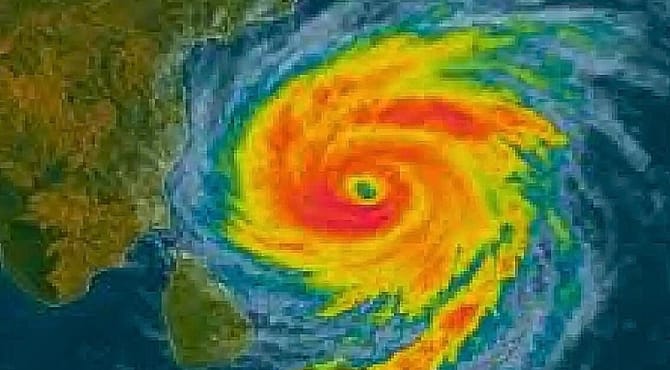 on Tuesday as heavy rainfall and gusty winds battered the city in the run-up to Cyclone Montha's impending landfall.