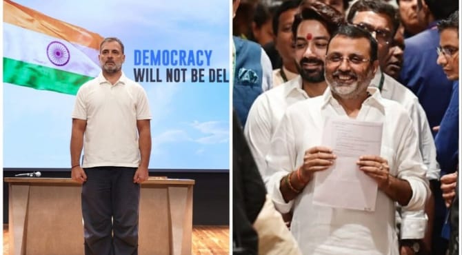 Rahul Gandhi’s plan of action, which was characterized by incessant accusations of vote manipulation, duplication, and systemic corruption of India’s electoral machinery