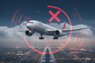 GPS spoofing actively lies to the aircraft, feeding it false data while appearing “normal” to onboard systems until anomalies are detected.