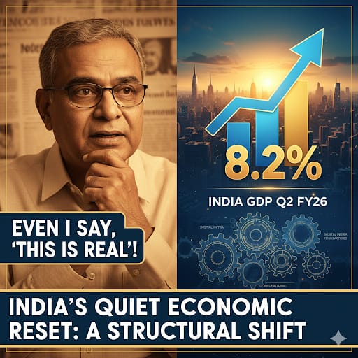 A long-time government critic acknowledging broad-based growth may be the clearest signal that India’s 8.2% Q2 FY26 GDP is more than a statistical mirage.