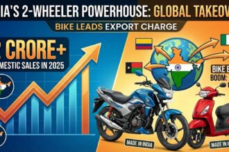 India's two-wheeler sales hit 2 crore units in 2025, up 5% from 2024, with Hero MotoCorp at 57.5 lakh. Exports surged 24% to 49.4 lakh, Hero's markets grew from 43 countries in FY22 to 52 by late 2025, dodging tariffs smartly.