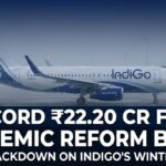 DGCA has imposed a record Rs 22.20 crore penalty and a Rs 50 crore reform-linked bank guarantee on IndiGo over its December flight meltdown.