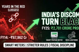 India’s power discoms post ₹2,701-crore profit in FY25 after years of losses. How RDSS, smart metering and tighter rules triggered a structural turnaround.