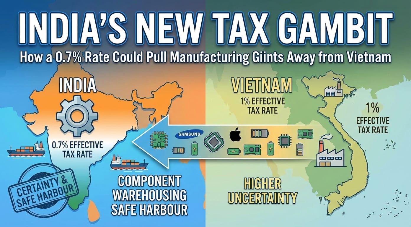 India's New Tax Gambit: How a 0.7% Rate Could Pull Manufacturing Giants Away from Vietnam