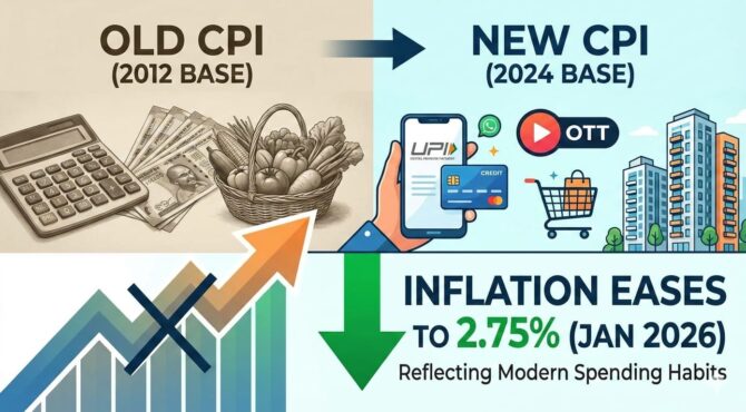 The retail inflation number of 2.75% in January 2026, according to the MoSPI, has set the tone for a brand-new CPI 2024 series in India.