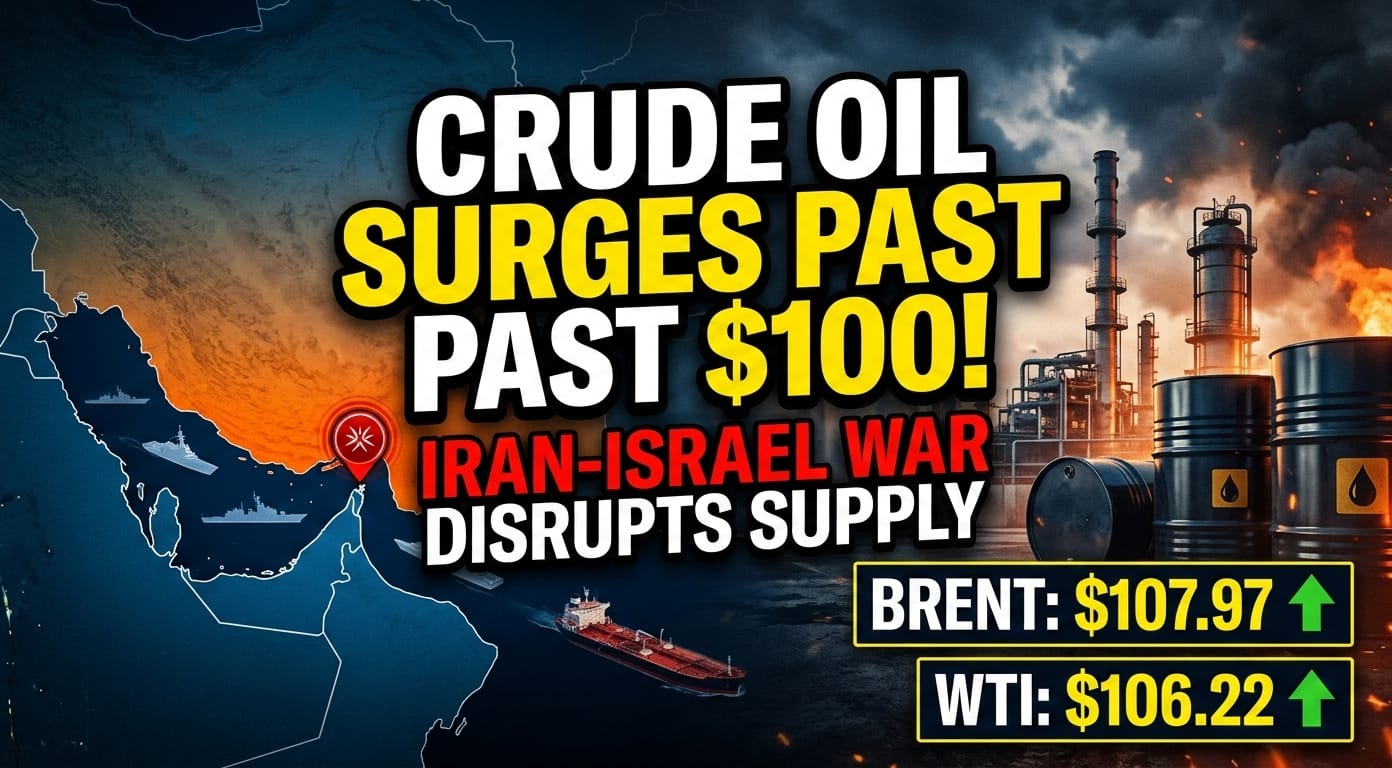 Global oil prices breach $100 per barrel for the first time in over three years as the Iran war disrupts production.