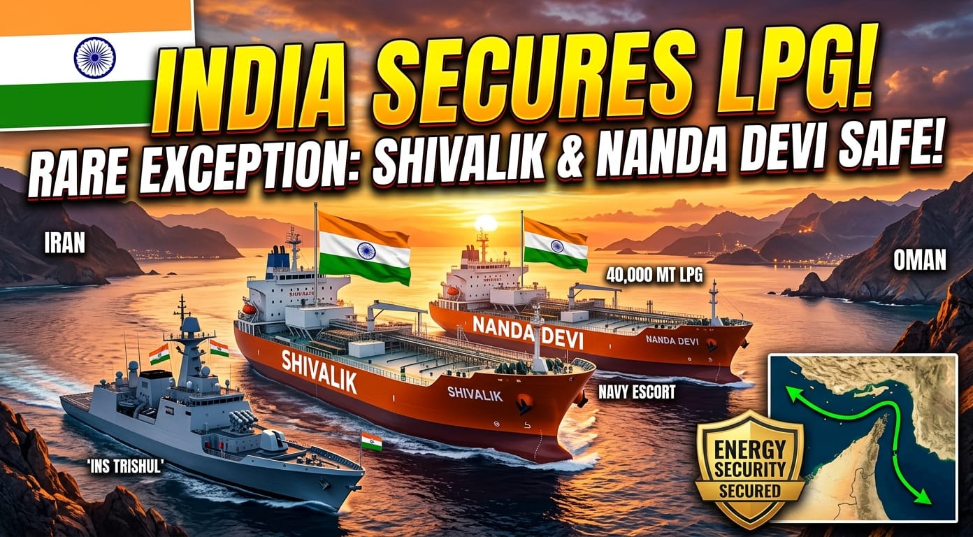 In a diplomatic win, Iran allows Indian LPG carriers Shivalik and Nanda Devi to cross the blockaded Strait of Hormuz under Navy escort, crediting PM Modi's leadership.