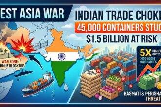 War-risk surcharges, route diversions and port congestion threaten India’s export margins, especially for basmati and perishables.