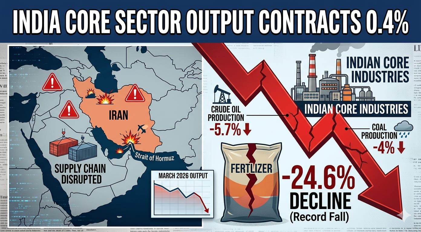 India core sector output March 2026