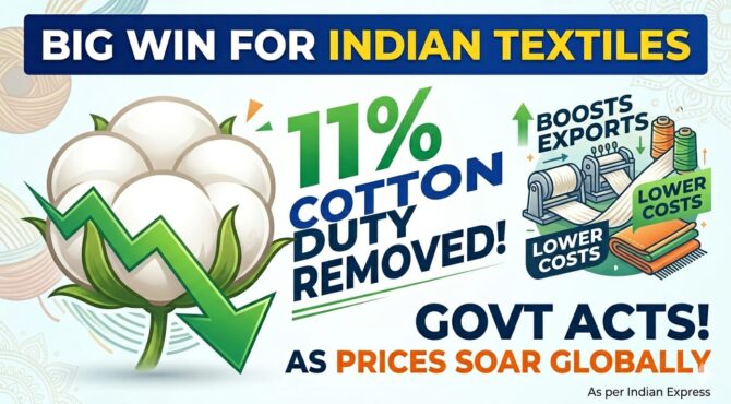 cotton duty removal India