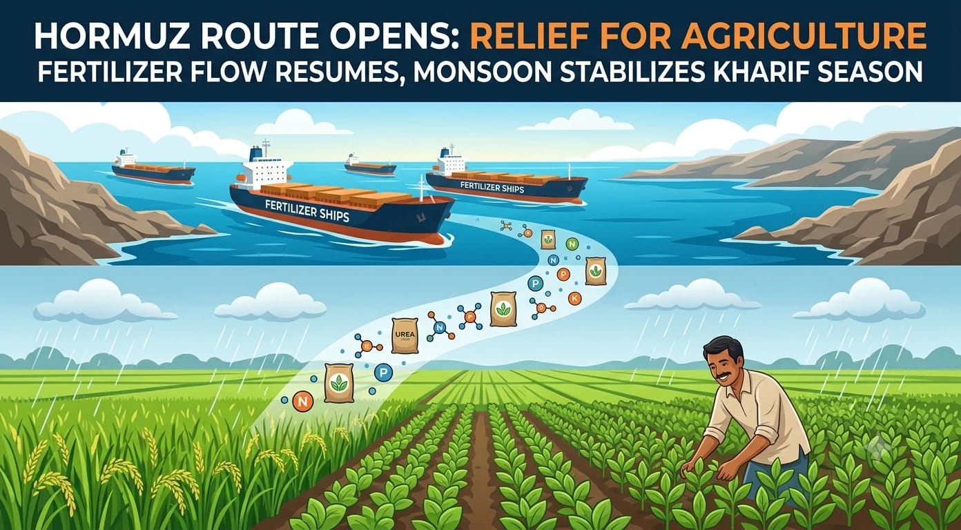 With rainfall improving and fertiliser ships moving again through the Strait of Hormuz, the outlook for the kharif season is looking more stable, even though supply risks still need close watching. 