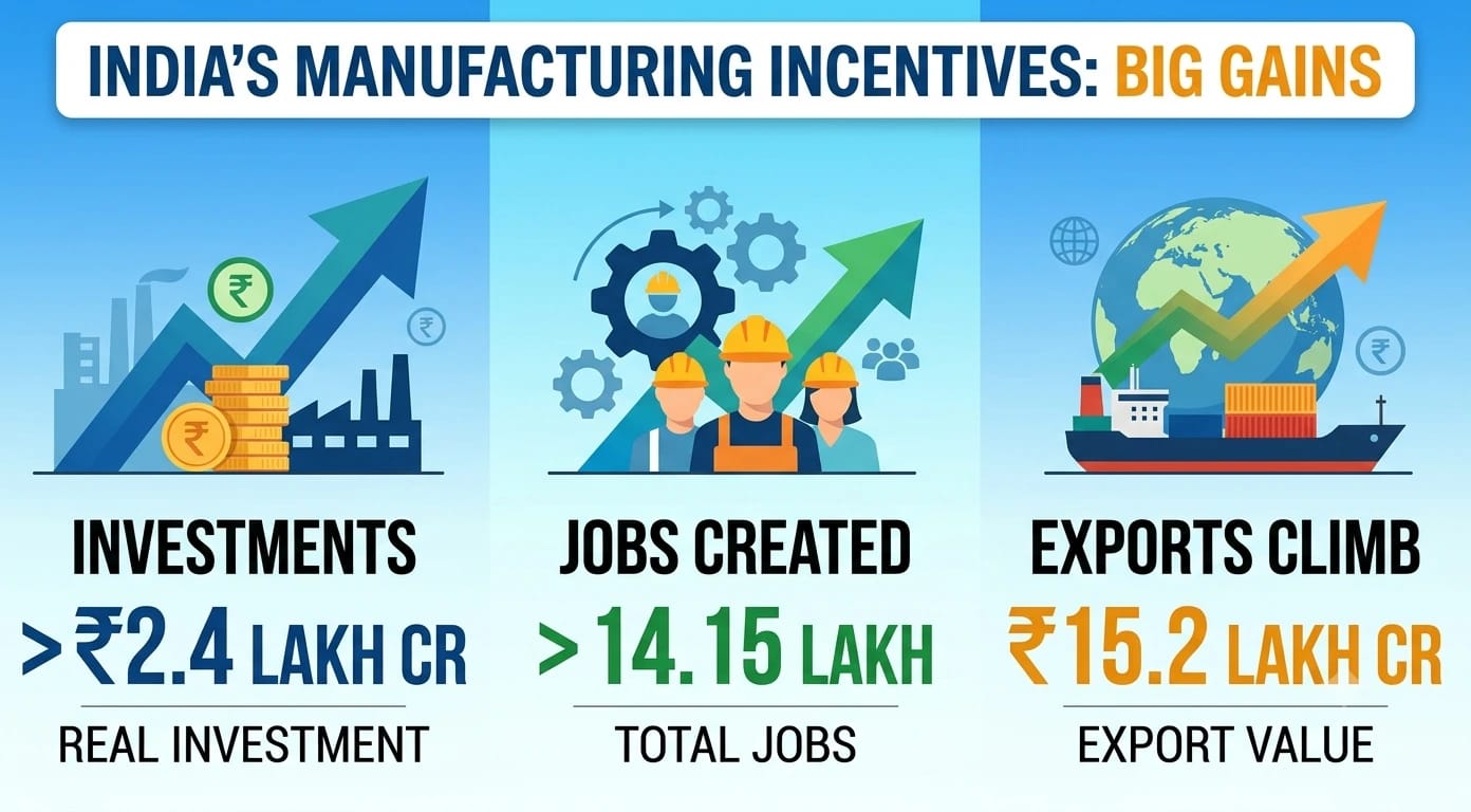 A parliamentary update reveals how a nationwide incentive programme has reshaped factory output, employment and trade over the past few years